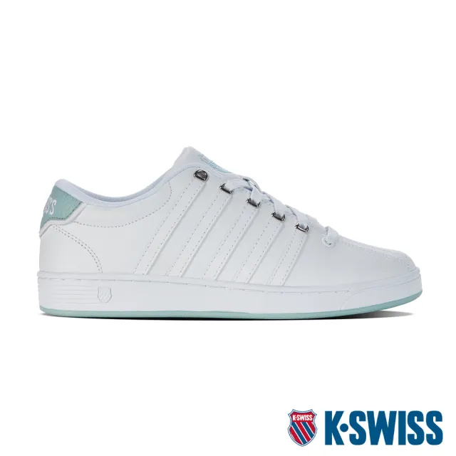 【K-SWISS】時尚運動鞋 Court Pro II CMF-女-白/粉綠(93629-994)