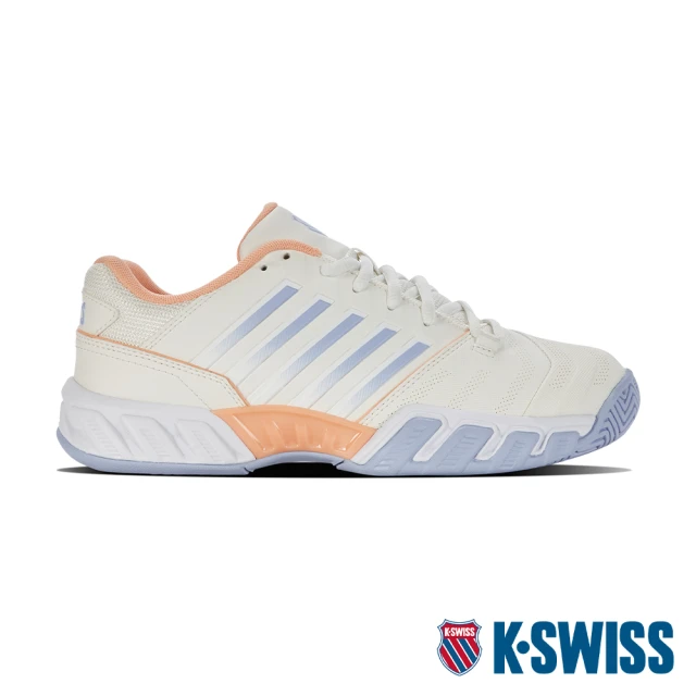 【K-SWISS】基礎網球鞋 Bigshot Light 4-女-白/粉橘(96989-189)