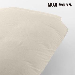 【MUJI 無印良品】柔舒水洗棉被套/S/淺米