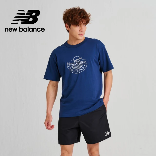 NEW BALANCE NB 圓領親膚短袖上衣_男性_深藍色_AMT33541NNY(亞版 版型正常)