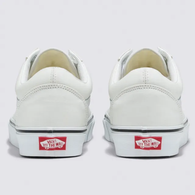 【VANS 官方旗艦】Old Skool 男女款白色滑板鞋/休閒鞋/帆布