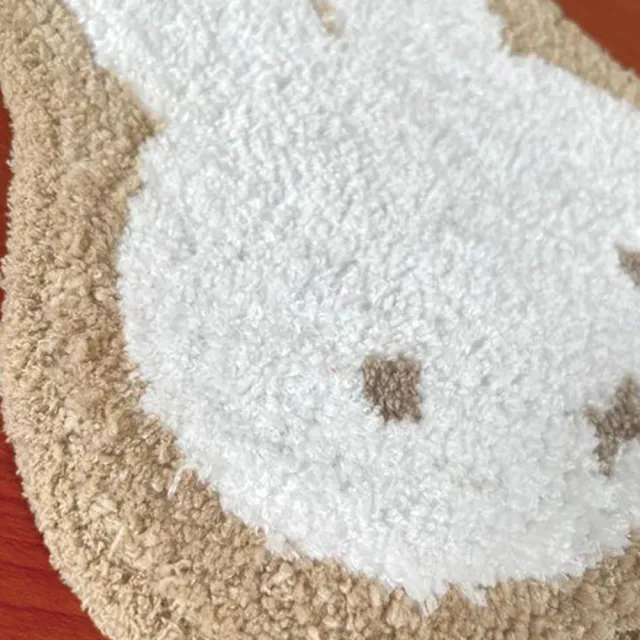 【Miffy 米飛】Miffy 米飛兔 米菲兔 造型 腳踏墊 地毯 大頭造型地氈 毛毛桌墊 居家地墊(毛毛桌墊)