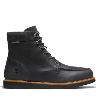 【Timberland】男款黑色全粒面皮革Newmarket II 6吋靴(A44CN015)