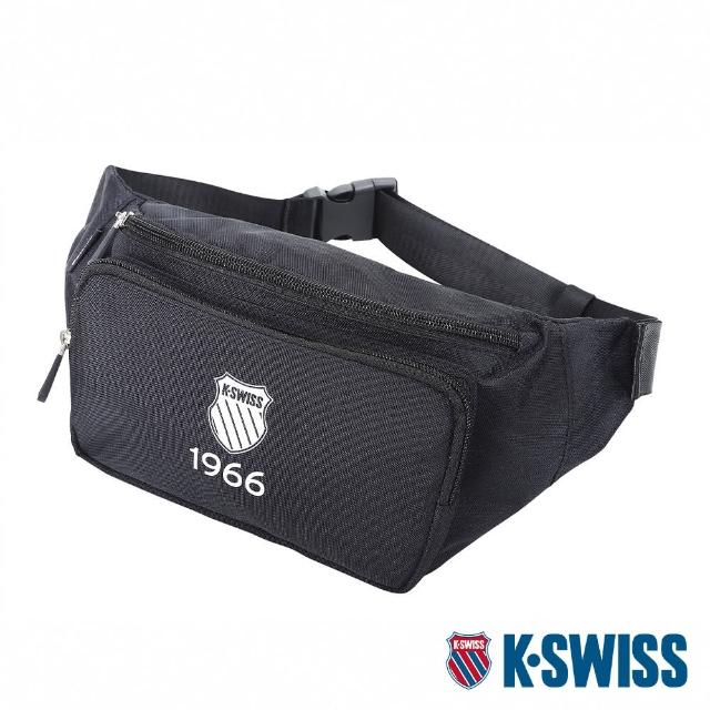 【K-SWISS】運動腰包 Fanny Pack-黑(BG368-008)