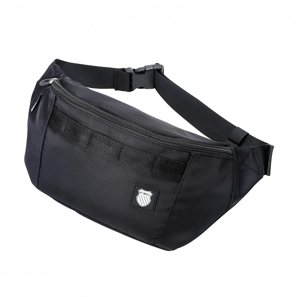 【K-SWISS】運動腰包  Fanny Pack-黑(BG367-008)