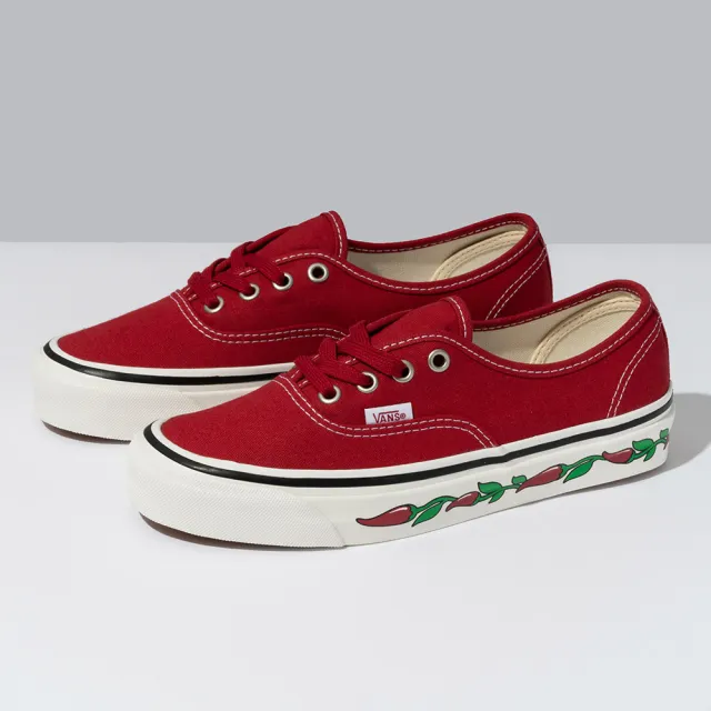 【VANS 官方旗艦】Authentic 44 DX 男女款紅色/辣椒圖案印花滑板鞋