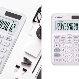 【CASIO 卡西歐】12位數馬卡龍繽紛計算機/牛奶白(MS-20UC-WE)