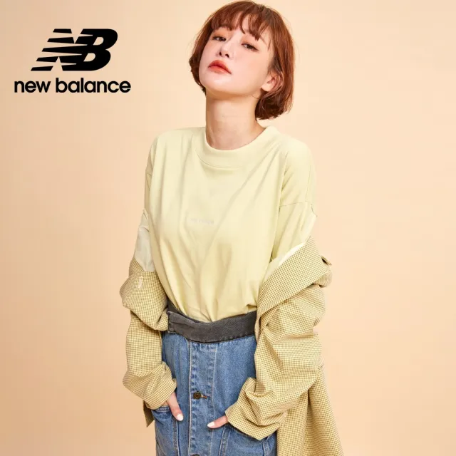 【NEW BALANCE】NB 圓領刺繡LOGO短T_男性_薑黃色_AMT33560MRO(亞版 版型正常)