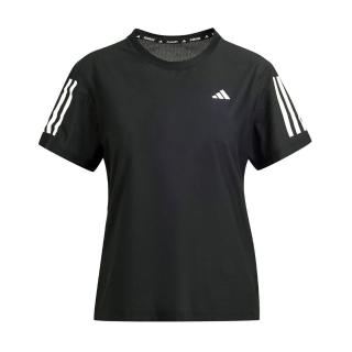 【adidas 愛迪達】OWN The Run 女 短袖 上衣 運動 訓練 健身 慢跑 吸濕排汗 反光 黑白(IN2961)