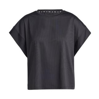 【adidas 愛迪達】Studio T-Shirt 女 短袖 上衣 運動 訓練 瑜珈 皮拉提斯 吸濕排汗 黑(IP1860)