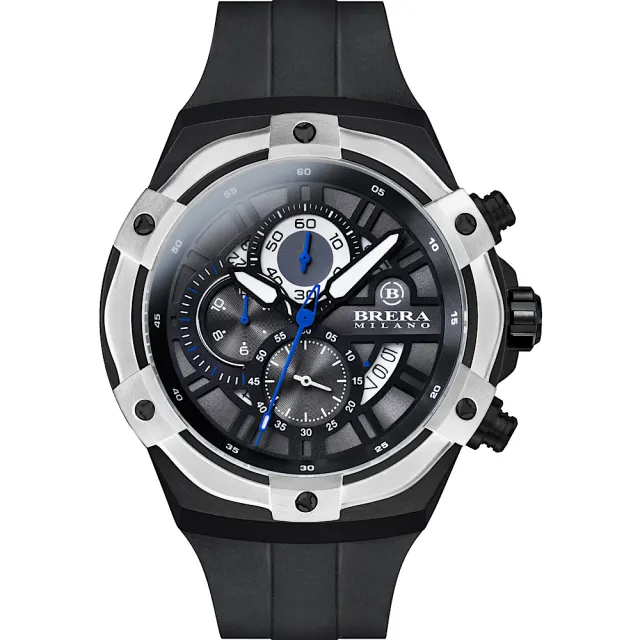 【BRERA 布雷拉】義大利 米蘭精品 SUPERSPORTIVO EVO 時尚運動風 三眼時計腕錶(BMSSQC4503C)