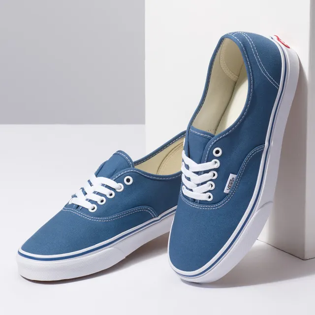 【VANS 官方旗艦】Authentic 男女款海軍藍色滑板鞋