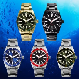 【Relax Time】海神系列 防水300米 潛水機械腕錶(6色可選)