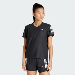 【adidas 愛迪達】OWN THE RUN 短袖上衣(IN2961 女款 運動上衣 專業運動 訓練 吸濕排汗 黑)