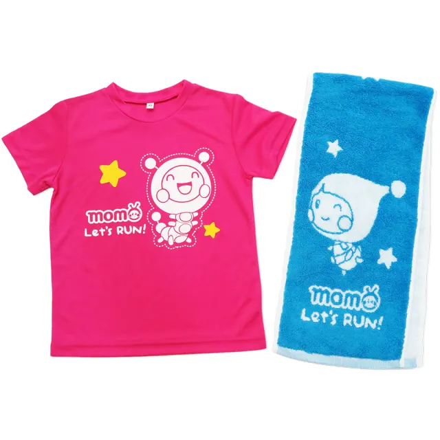 【MOMO親子台】momo運動T恤+ momo運動毛巾