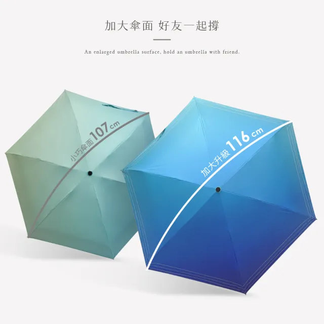 【雨之情】輕碳纖夢幻漸層折疊傘(加大傘面/防曬UPF50+)