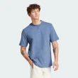 【adidas 愛迪達】M LNG TEE Q2 男 短袖 上衣 T恤 運動 休閒 基本款 棉質 寬鬆 霧藍(IS1593)
