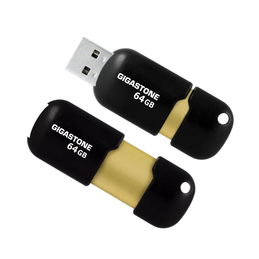 【GIGASTONE 立達】64GB USB3.0 黑金膠囊隨身碟 U307S 超值2入組(64G 高速隨身碟 原廠五年保固)
