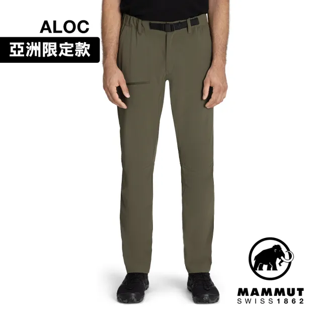 【Mammut 長毛象】Aegility Pants AF Men 日系機能舒適防潑水長褲 綠鬣蜥 男款 #1022-02220