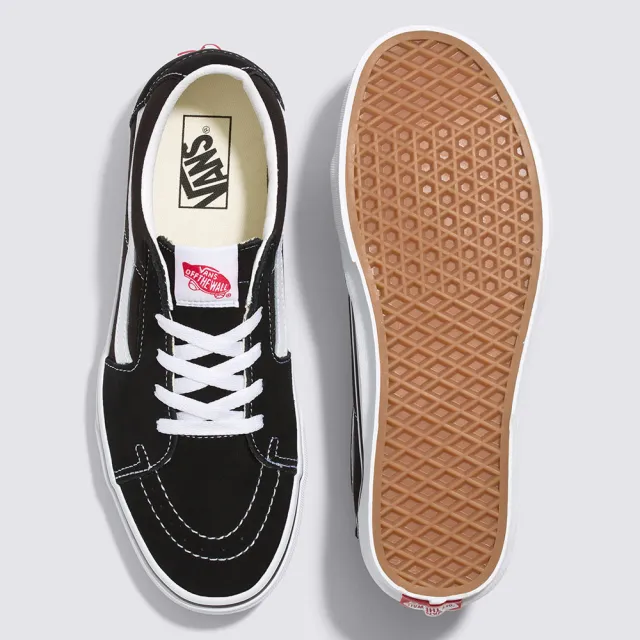 【VANS 官方旗艦】Sk8-Low 男女款黑白色滑板鞋/休閒鞋/帆布