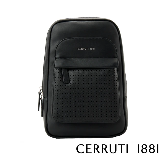 Cerruti 1881Cerruti 1881 頂級義大利小牛皮斜肩包(黑色 CEBO06544M)
