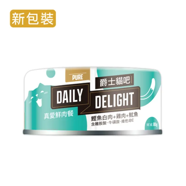 【Daily Delight 爵士貓吧】PURE 80g*24罐組(貓罐 副食 全齡貓)