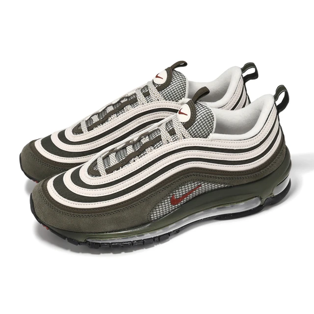 NIKE 耐吉NIKE 耐吉 休閒鞋 Air Max 97 SE 男鞋 軍綠 米白 氣墊 麂皮(FB9619-001)