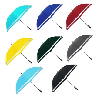 【雙龍牌】特大傘面反光防雷自動直傘高爾夫傘(超強防風抗UV超潑水夜光直立傘迎賓傘A7563)