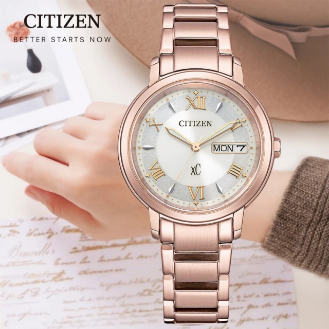 CITIZEN 星辰 官方授權 xC系列 亞洲限定款 時尚優雅 光動能腕錶(EW2426-62A)