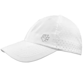 【Jack wolfskin 飛狼】輕薄素色透氣孔棒球帽(白色)