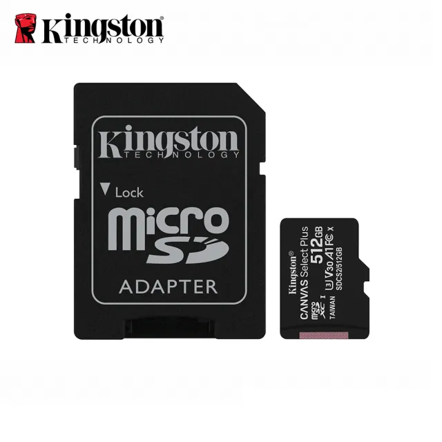 【Kingston 金士頓】Canvas Select Plus micro SDXC 512GB 記憶卡★SDCS2/512GB(附轉卡)