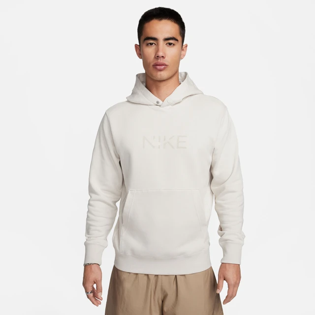 NIKE 耐吉 上衣 男款 長袖上衣 帽T 運動 AS M NSW HOODIE PO FT I2SP 白 FZ4765-104