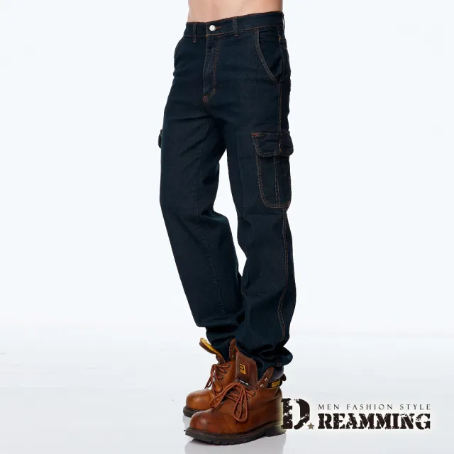 【Dreamming】美式伸縮多口袋直筒牛仔工作褲(2入組)