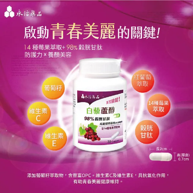 【健康優見】活力B群糖衣錠x15瓶(30粒/瓶)+贈白藜蘆醇膠囊x5瓶(30粒/瓶)-永信監製