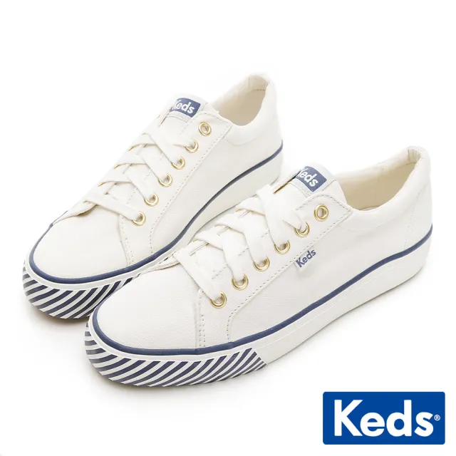 【Keds】品牌熱賣帆布休閒小白鞋-多款選(MOMO特談價)