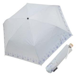 【Small Planet】MOOMIN 嚕嚕米 晴雨兩用折疊傘 銀白花田