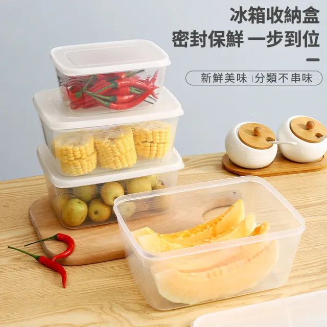 【茉家】安心材質加大款食物密封保鮮盒(小號2入)