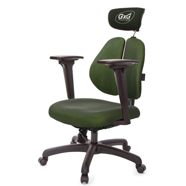 【GXG】雙軸枕 雙背工學椅 3D升降扶手(TW-2606 EA9)