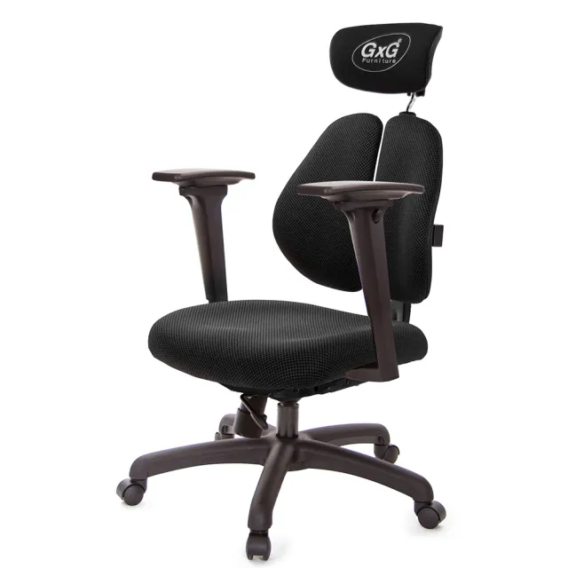 【GXG】雙軸枕 雙背工學椅 3D升降扶手(TW-2606 EA9)