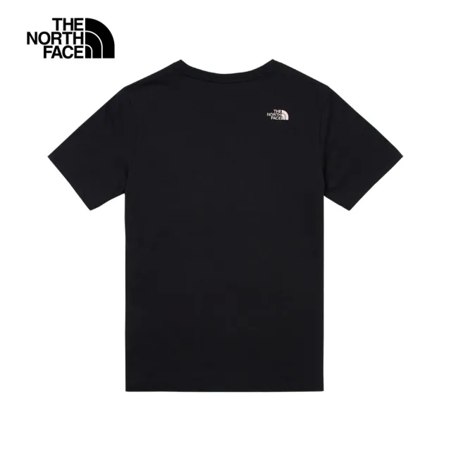 【The North Face】TNF 短袖上衣 休閒 W COLOR COMBO LOGO SS TEE - AP 女 黑(NF0A88G8JK3)