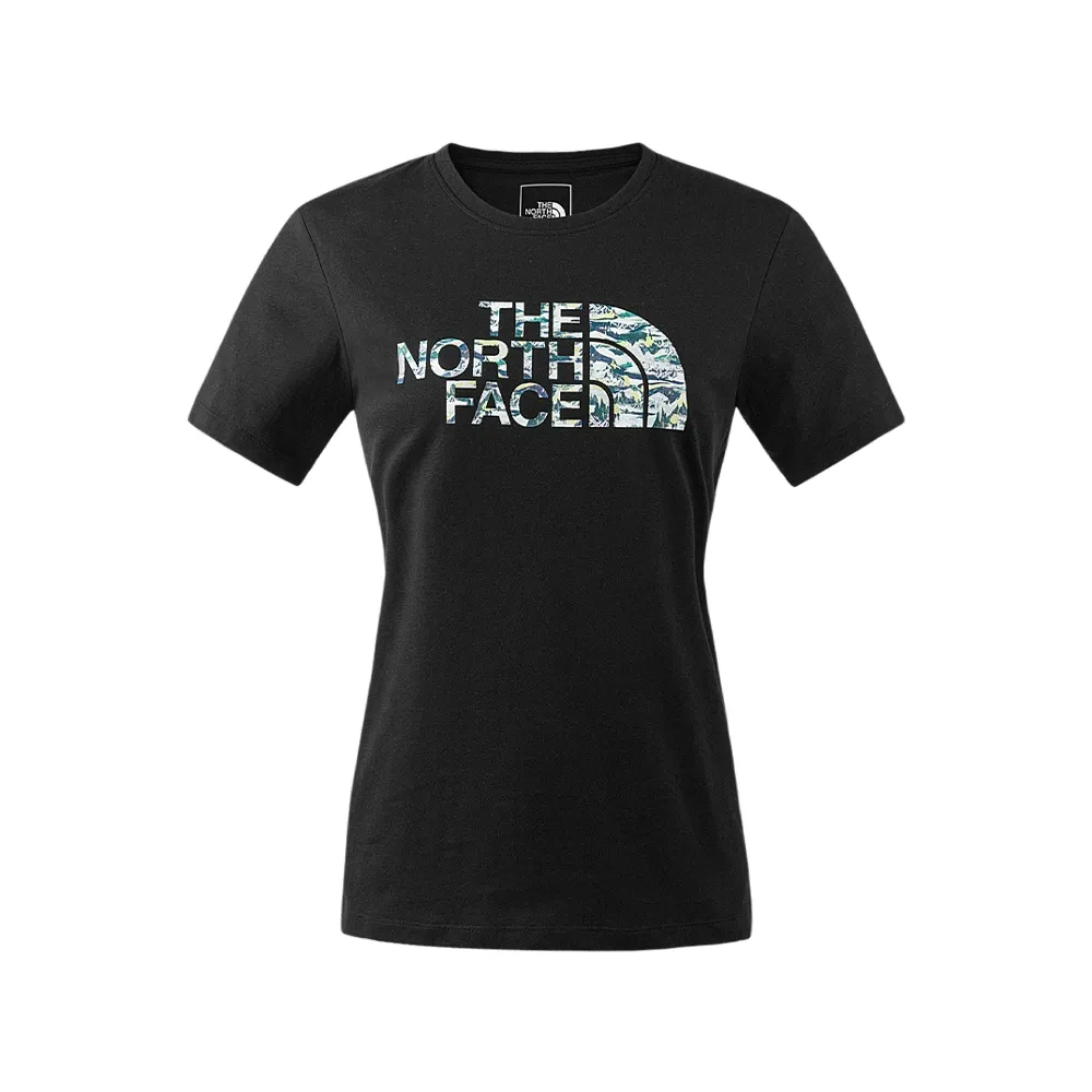 【The North Face】TNF 短袖上衣 吸濕排汗 W IWD GRAPHIC LOGO S/S TEE - AP 女 黑(NF0A88GZJK3)