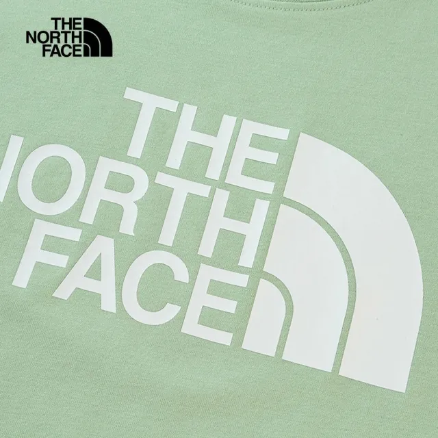 【The North Face】TNF 短袖上衣 吸濕排汗 W FOUNDATION LOGO S/S TEE - AP 女 綠(NF0A89QUI0G)