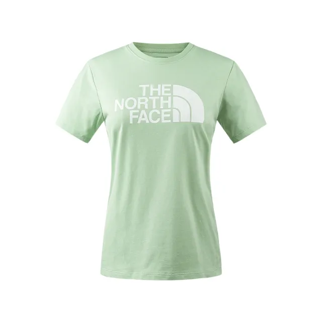 【The North Face】TNF 短袖上衣 吸濕排汗 W FOUNDATION LOGO S/S TEE - AP 女 綠(NF0A89QUI0G)