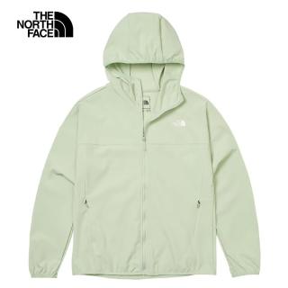 【The North Face】TNF 風衣外套 防潑水防曬連帽 W NEW ZEPHYR WIND JACKET - AP 女 綠(NF0A7WCPI0G)