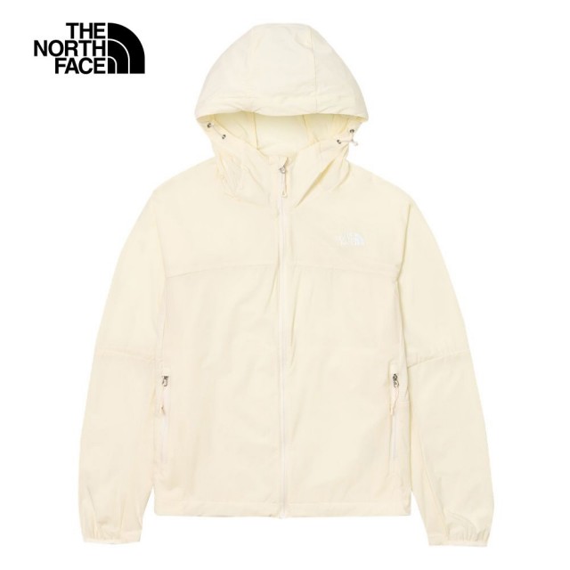 【The North Face】TNF 風衣外套 防潑水防曬連帽 W SUN SMOOTH WIND JKT - AP 女 米白(NF0A87UYQLI)