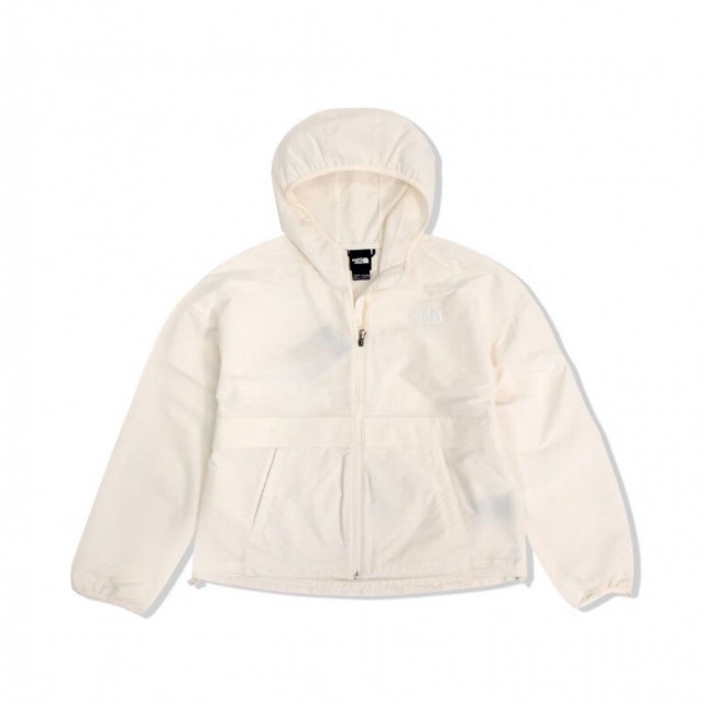 【The North Face】TNF 風衣外套 防潑水連帽 W TNF EASY FZ WIND JACKET - AP 女 白(NF0A83T9QLI)