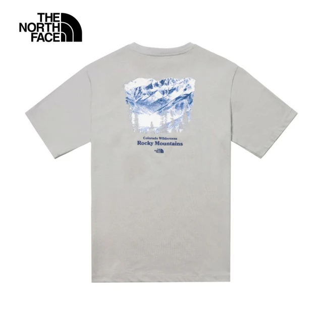 The North Face TNF 短袖上衣 休閒 M PWL ROCKY MOUNTAIN SS TEE - AP 男 灰(NF0A88GKA0M)