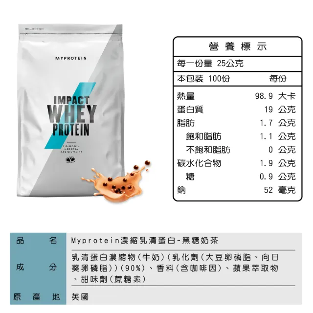 【MYPROTEIN】濃縮乳清蛋白2.5KG(多口味可選)