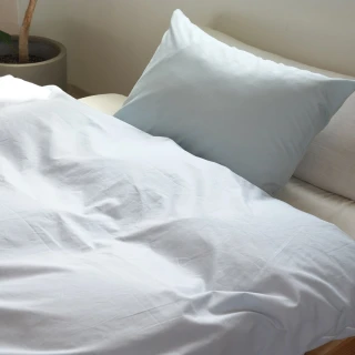 【Westy】日本西村防螨寢具-標準雙人床包枕套3件組(標準雙人床包+枕套x2-藍)
