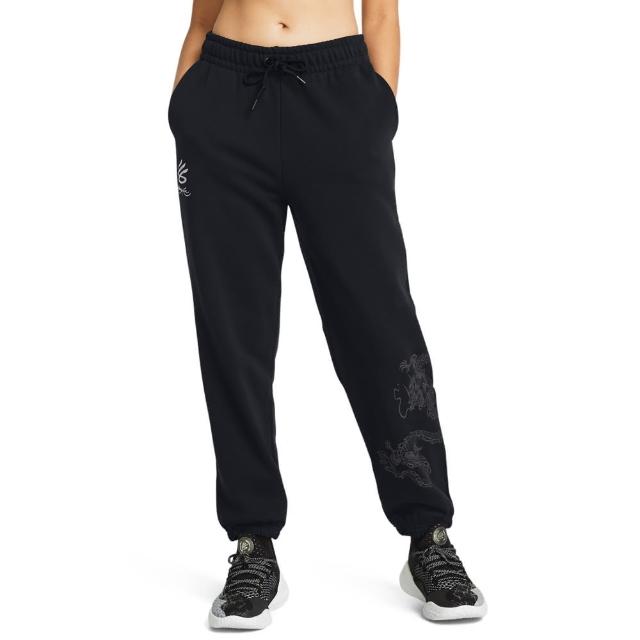 【UNDER ARMOUR】UA 女 LNY Future Dragon Jogger 運動長褲_1385301-001(黑色)